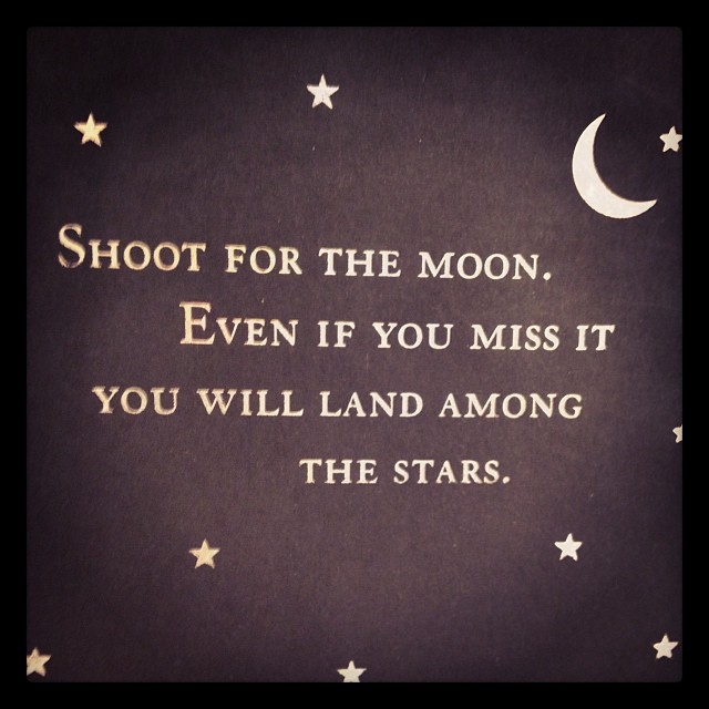 shoot for the moon...
